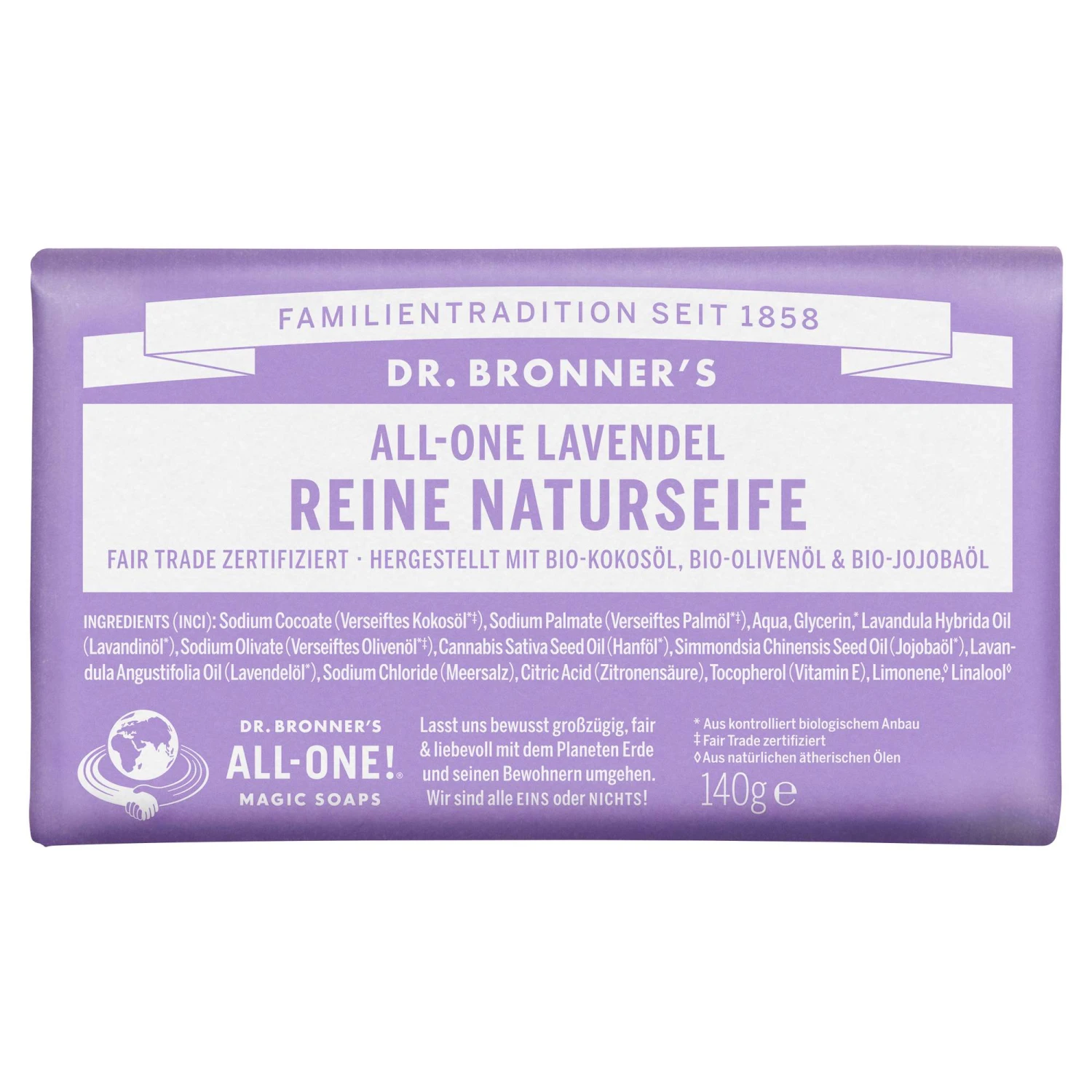 Dr. Bronner's REINE NATURSEIFE (STÜCKSEIFE) - Outdoor Seife 3 Dr. Bronner's REINE NATURSEIFE (STÜCKSEIFE) - Outdoor Seife